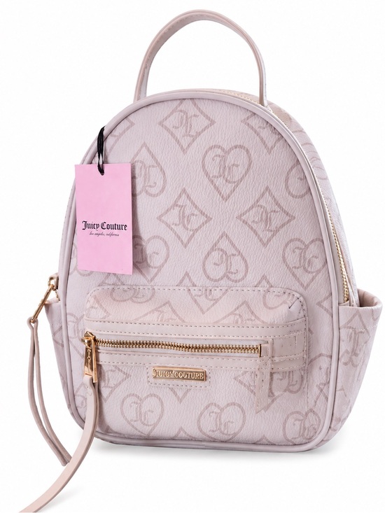 Juicy Couture Handbags - Juicy Couture Cream and Gold Backpack